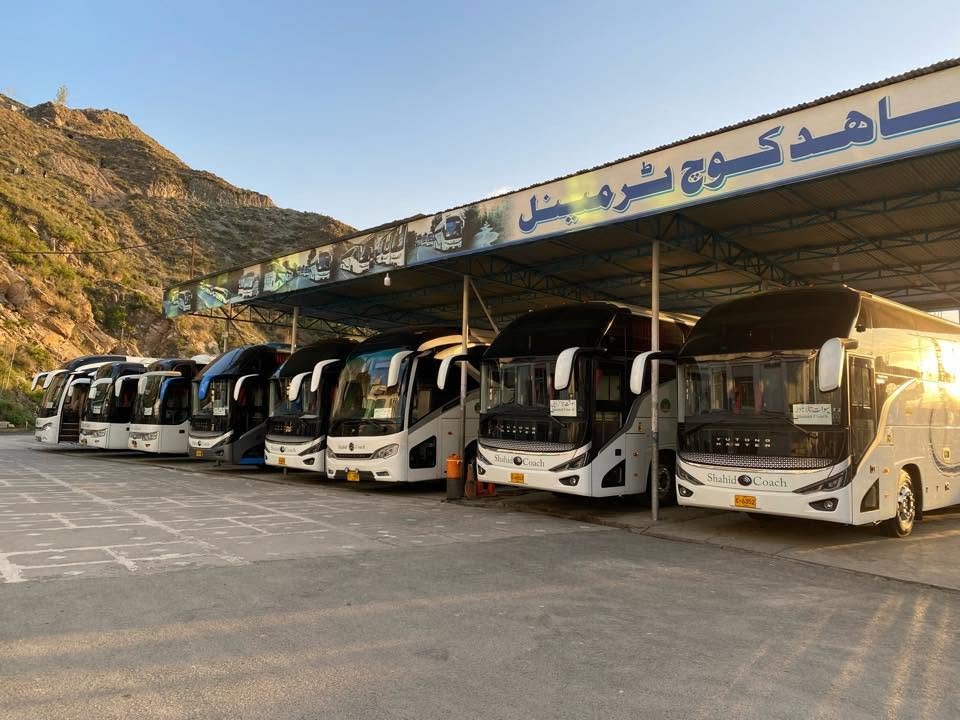 Shahid Coach fleet parked at the Fizagat Terminal, Headoffice